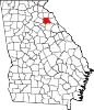 Map of Georgia highlighting Madison County
