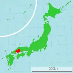 Location of Hiroshima Prefecture