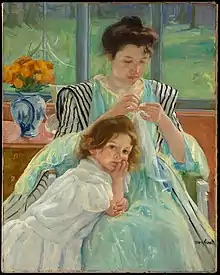 Image 1Young Mother Sewing, Mary Cassatt (from History of painting)
