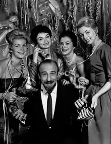 Miller with dancers from Sing Along with Mitch, 1961