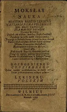Mokslas skaitymo rašto lenkiško, 1766 edition