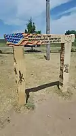 An additional monument adjacent to the marker