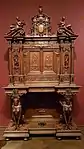 Renaissance Revival - Buffet; by Henri-Auguste Fourdinois, Nivillier, Party, Hugues Protat, Primo and Maigret; 1867; walnut, jasper and lapis lazuli marquetry, and ivory and silver-inlayed interior; unknown dimensions; Musée des Arts Décoratifs (Paris)