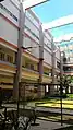 High elements rope course installed within the main building of Nanyang Junior College.