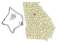 Location in Newton County and the state of Georgia