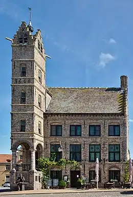 Old town hall and belfry in Lo