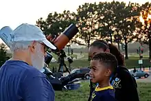 Image 5Amateur astronomy groups are often involved in outreach in order to introduce astronomy to the general public (from Amateur astronomy)
