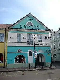 House at town square in Płońsk, Poland, where David Ben-Gurion grew up