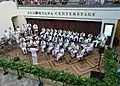 The band with a band from the Japanese Navy.