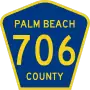 State Road 706 and County Road 706 marker