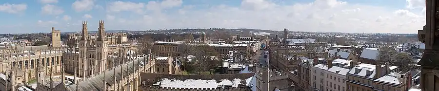 Image 2 Oxford skyline from the University Church of St Mary the Virgin (from Portal:Oxfordshire/Selected pictures)