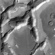Part of Noctis Labyrinthus taken with Mars Global Surveyor.