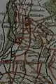 Part of a Thomas Kitchin map  showing Dawley and Harlington, c. 1770.
