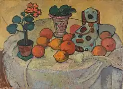 Still Life with Oranges and Stoneware Dog(1906-07)