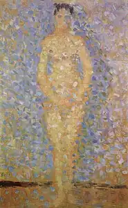 Poseuse debout, de face (study)