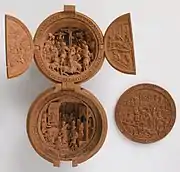 Prayer Bead with the Crucifixion and Jesus before Pilate. Metropolitan Museum of Art, New York