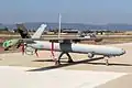 A Hermes 450 UAV of 161 Squadron "Black Snake" in May 2017
