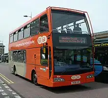 Image 264An East Lancs Olympus body with a tree protection bull-bar protecting the large upper deck front window (from Bus manufacturing)