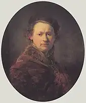 1645, Staatliche Kunsthalle Karlsruhe, the last painted self-portrait until 1652.