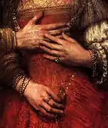 Detail of the hands