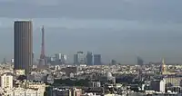 Tour Montparnasse next to the Eiffel Tower