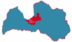 Location of Riga Region