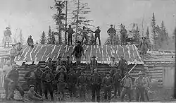 Image 15Loggers at Russell Camp, Aroostook County, ca. 1900 (from History of Maine)