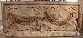 The Caffarelli sarcophagus, decorated with bucrania and festoons, in the Altes Museum (Berlin)