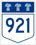 Highway 921 marker