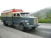 Image 921960 Scania-Vabis L75 bodied by Kristiansund Lettmetall, carrying six passengers. (from Bruck (vehicle))