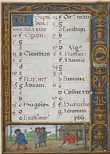 Four men playing a game that resembles golf. The Golf book, British Library