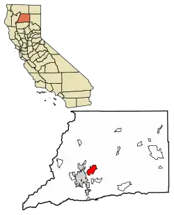 Location of Bella Vista in Shasta County, California