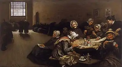 Hubert von Herkomer  Eventide: A Scene in the Westminster Union  1878