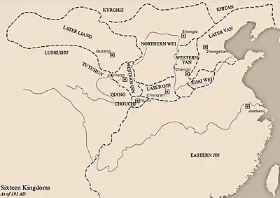 Later Yan in 391 AD