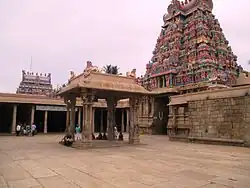 Image 19The hall in front of Ranganayaki's shrine, Srirangam, where Kambar is said to have recited his works on Kamba Ramayanam (from Tamils)