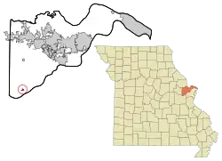 Location of Augusta, Missouri