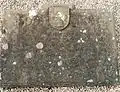 St Mary's Church, Eccleston - The tablet in the enclosure marking the site of the Grosvenor family vault within the old church