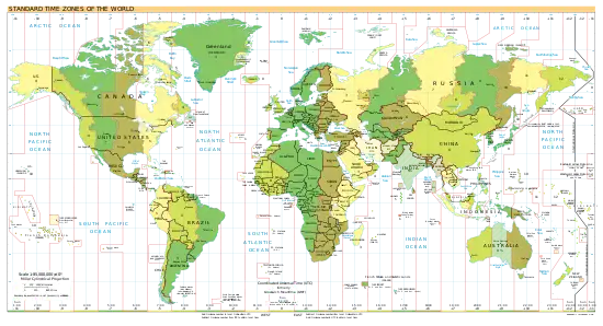 Standard time zones