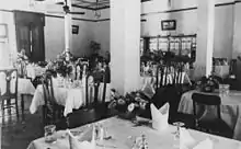 Dining room of the Hotel Corones