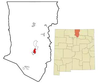 Location of Taos, New Mexico