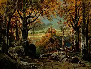 Image 82Set design for Act 3 of Tannhäuser, by Max Brückner and Gotthold Brückner (restored by Adam Cuerden) (from Wikipedia:Featured pictures/Culture, entertainment, and lifestyle/Theatre)