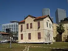 Grounds of the Templer buildings in the Sarona colony on Kaplan Street