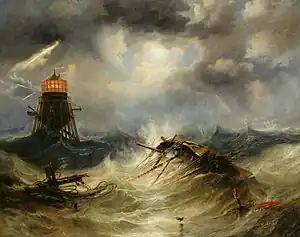 The Irwin Lighthouse, Storm Raging, 1851, private collection
