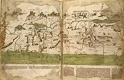 A detailed map of Palestine from the 14th century