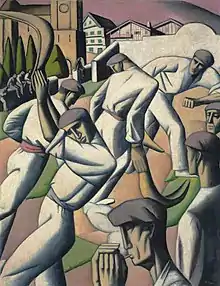 Tobeen, 1912, Pelotaris, oil on canvas, 147.5 x 115.5 cm, shown at 1912 Salon des Indépendants, and Moderni Umeni, SVU Mánes, Prague, 1914