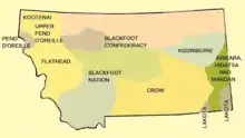 Image 41Early tribal treaty territories in Montana (from History of Montana)