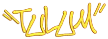 A text with yellow color and orange shadow shown as "Tulum"