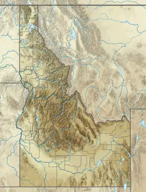 Map showing the location of Selway–Bitterroot Wilderness