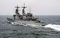 USS Leftwich in the Gulf of Oman on 1 October 1987