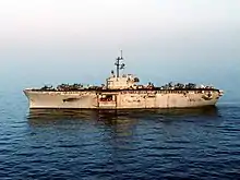 USS Okinawa (LPH-3) in the Persian Gulf in 1987